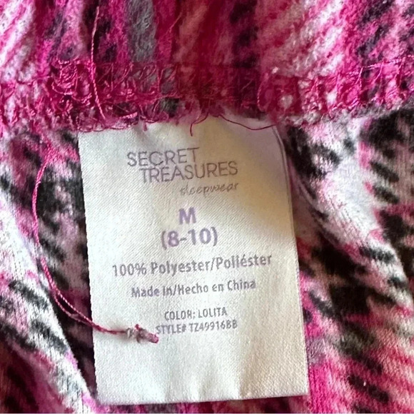Pink Plaid Pajama Pants Sz M 8/10 - Picture 2 of 2